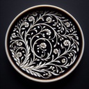 Bone Inlay Round Serving Trays