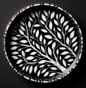 Bone Inlay Round Serving Trays